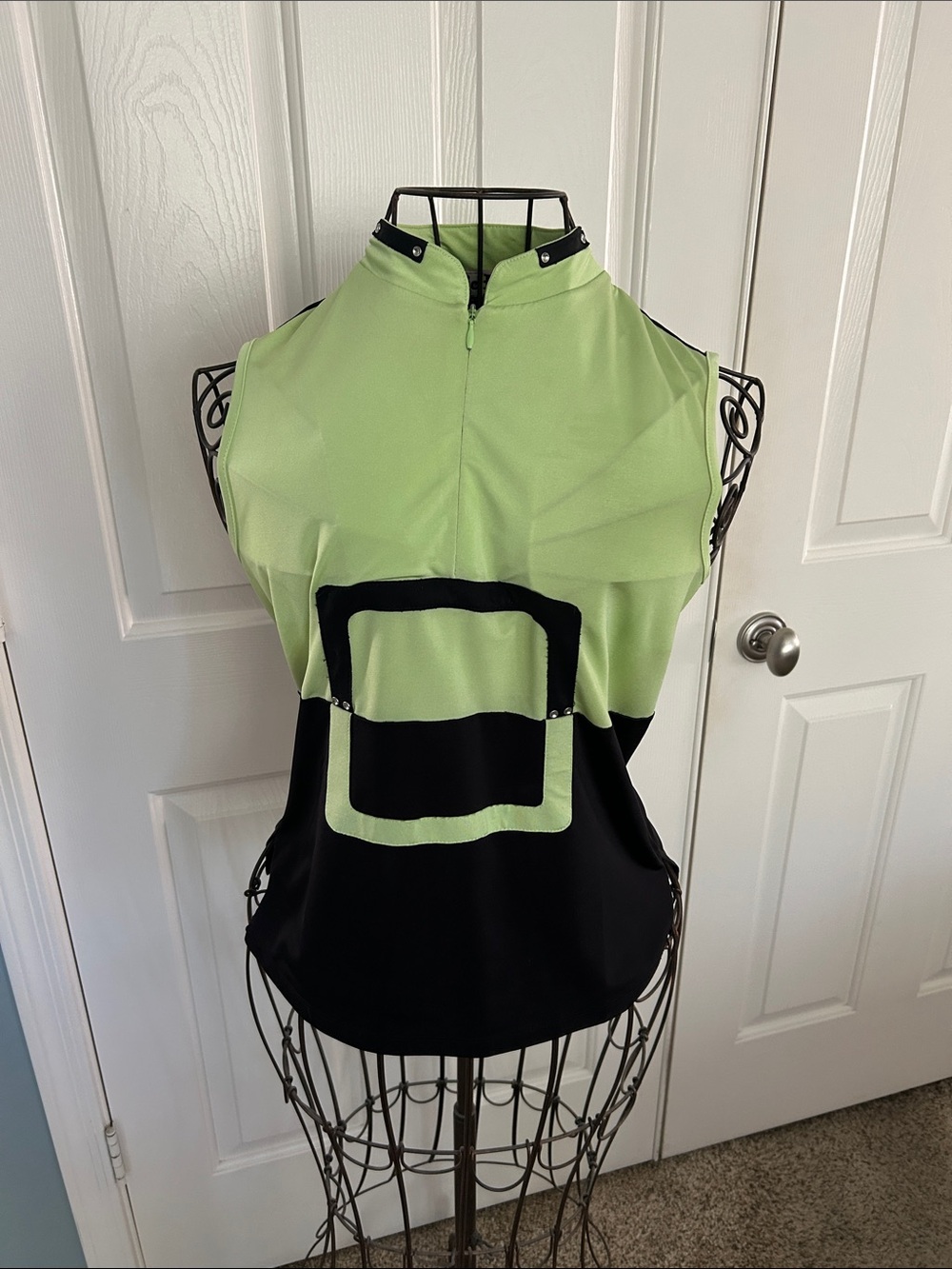 jamie sadock Lime Green and Black Sleeveless Graphic Tank
